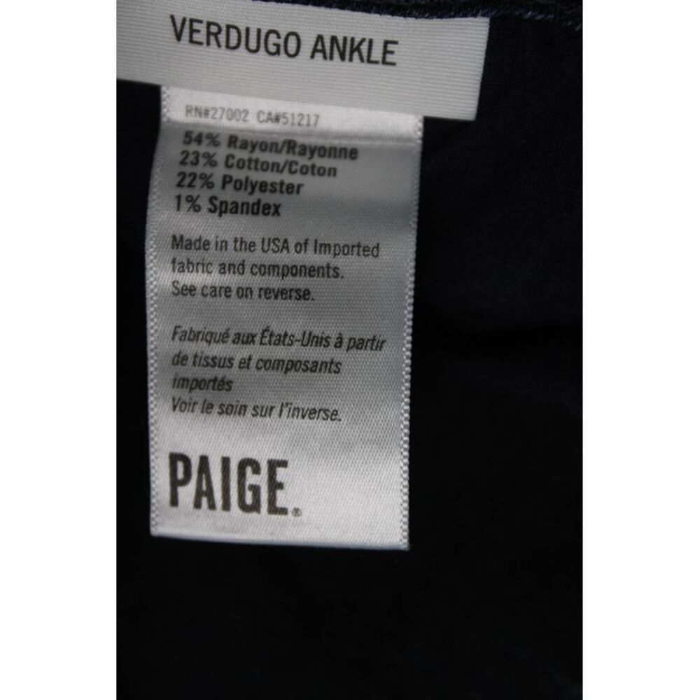 Paige Womens VERDUGO ANKLE Jeans Blue Denim Button Mid Rise Size 30